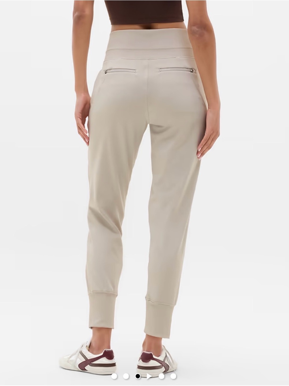 Athleta Venice High Rise Jogger XL Oatmeal Beige Cream Athleisure Travel Pant - Picture 5 of 12